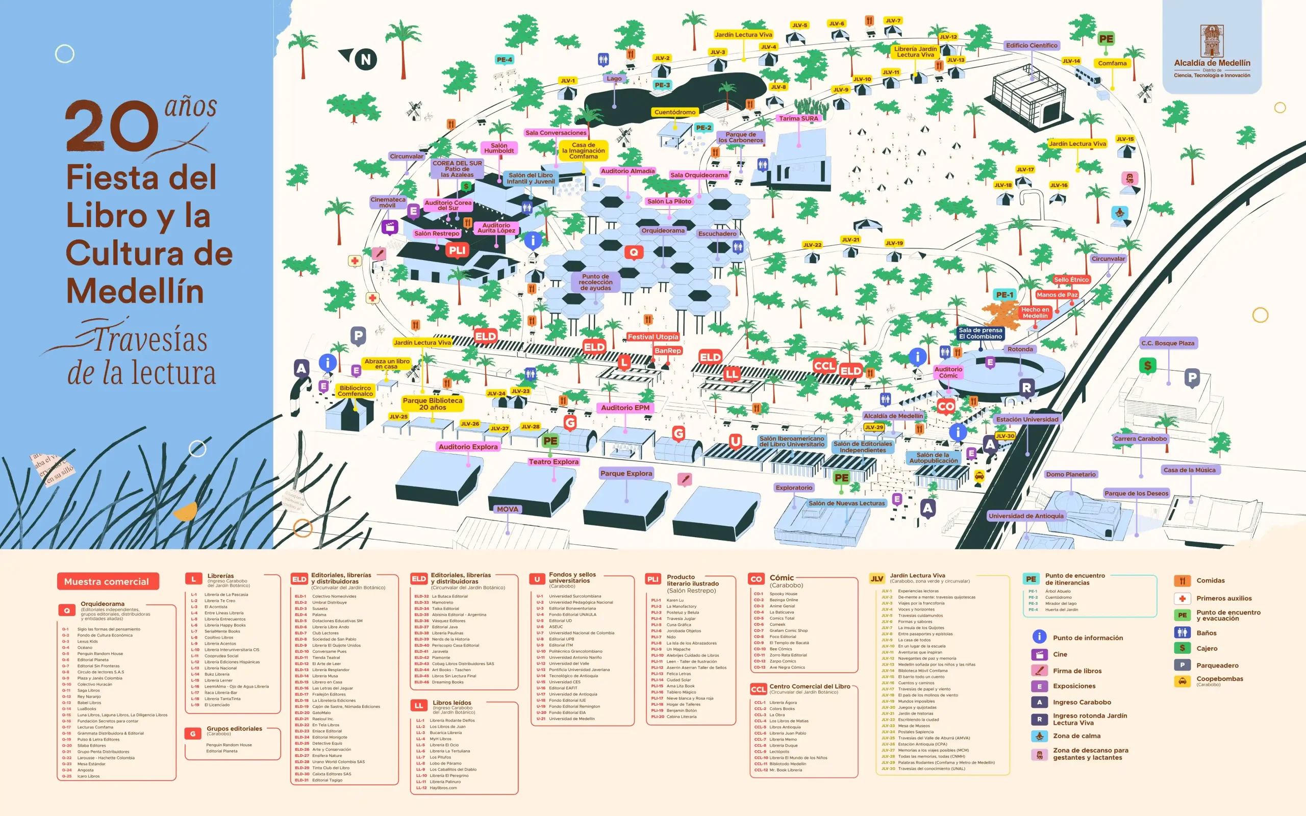 Mapa de la Fiesta del Libro y la Cultura 2026 (pequeño horizontal)