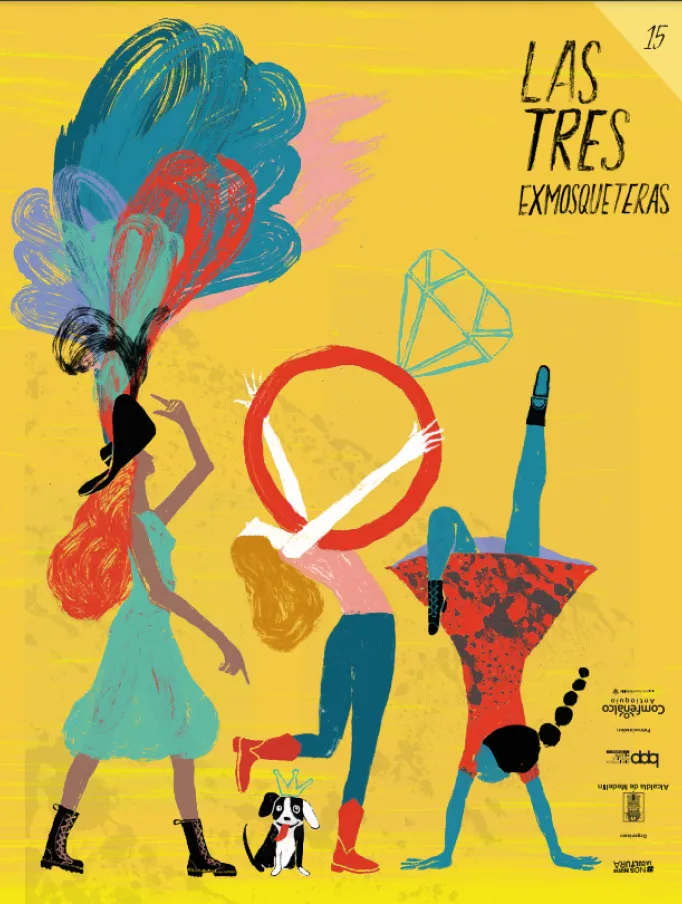 Portada Cuentico Amarillo: Las tres exmosqueteras (2022)