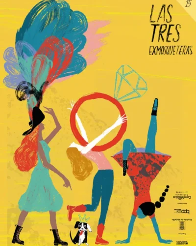 Portada Cuentico Amarillo: Las tres exmosqueteras (2022)